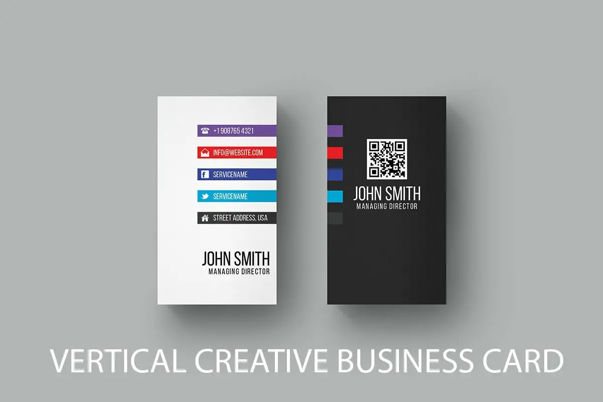 Free Vertical Business Card Template