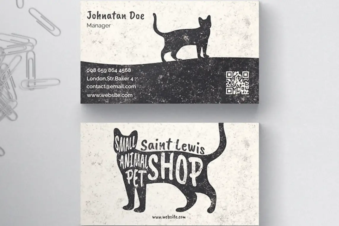 Pet Shop Business Card Design Template