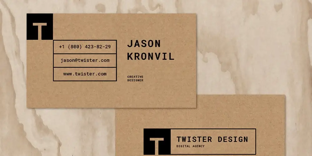 Twister Business Card Design PSD