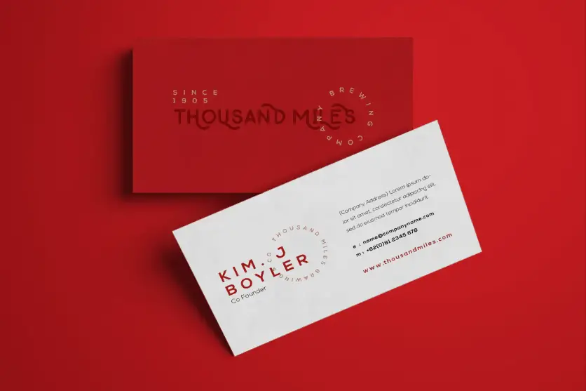 Brewing Company Business Card PSD