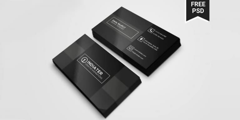 Black Clean Retro Business Card Template