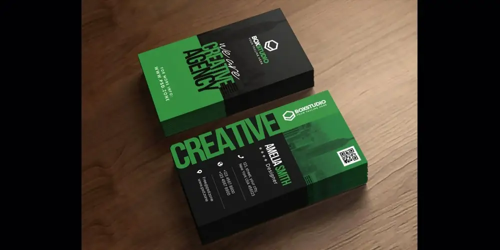 Creative Vertical Business Card Template