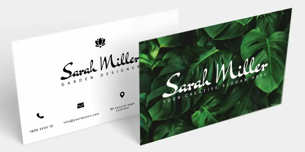 Free Botanical Business Card Template PSD