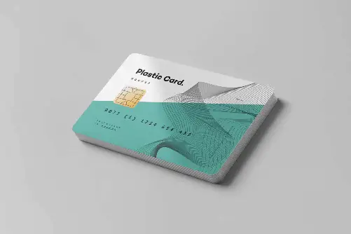 Plastic Business Card Template Design with Chip