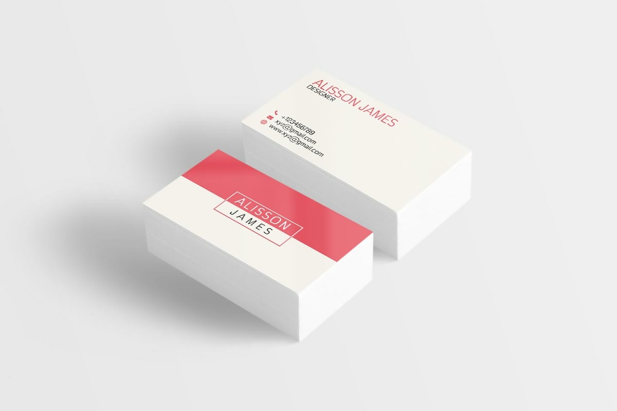 Minimal Business Card Mockup Free PSD