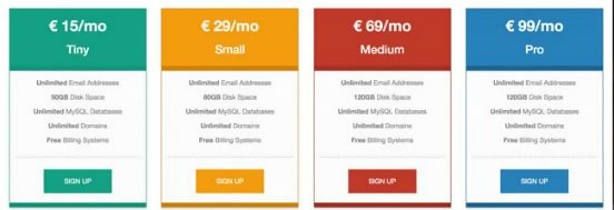 Free Twitter Bootstrap Flat Pricing Tables