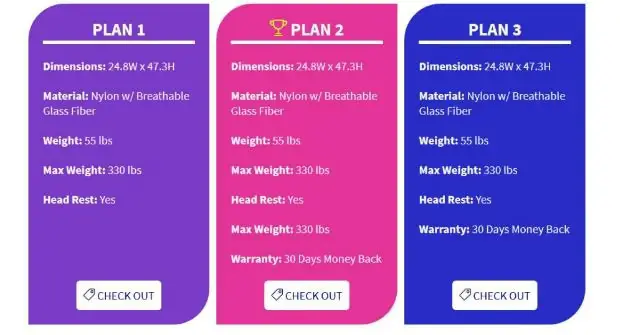 Clean CSS3 Price Table Template