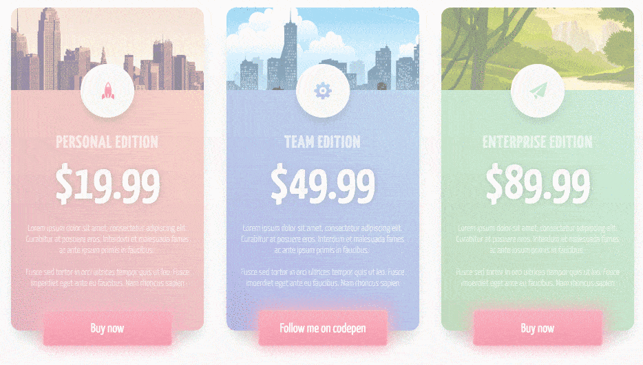 Free Beautiful CSS Price Cards