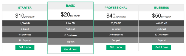 Animated Pricing Table with Beautiful Button 2