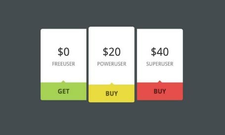 Mini Free Pricing Tables Template