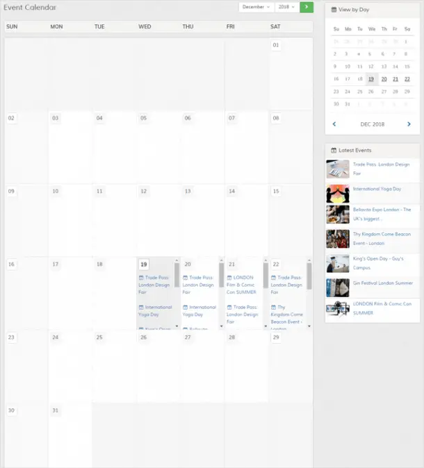 40+ PHP Calendar With Events
