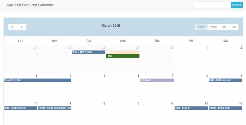 40+ PHP Calendar With Events