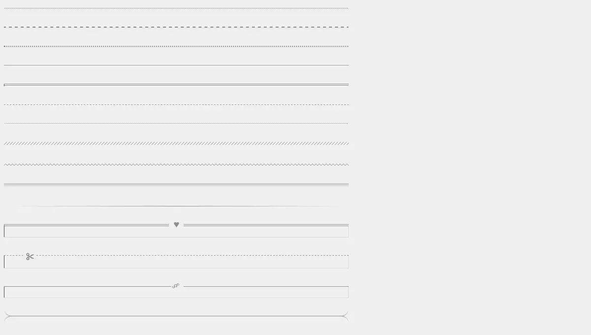  Simple Styles for Horizontal Rules