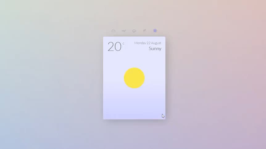 Animated jQuery Weather Card