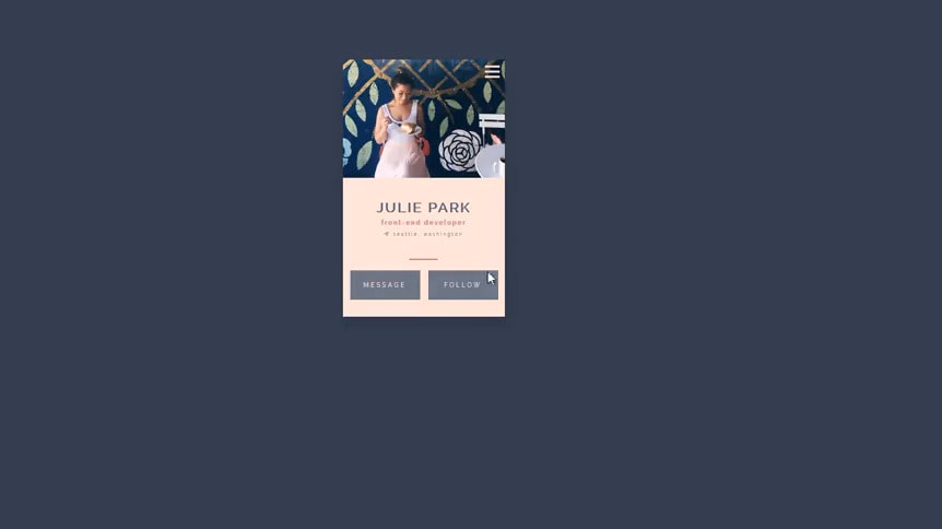 jQuery User Profile Card