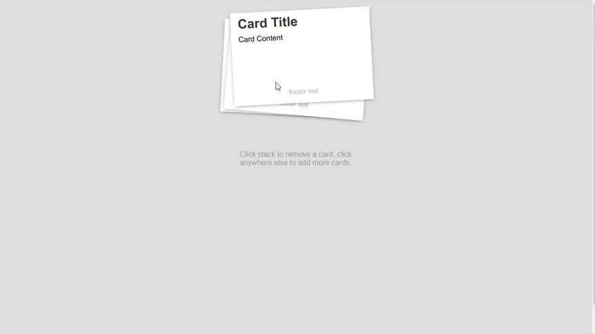 The Scattering jQuery Card