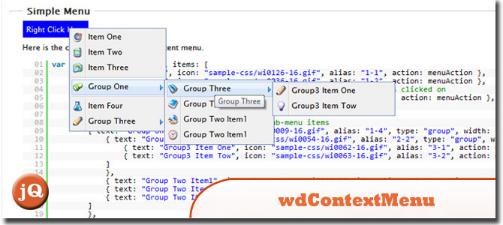 Jquery Context Menu Plugin – wdContextMen