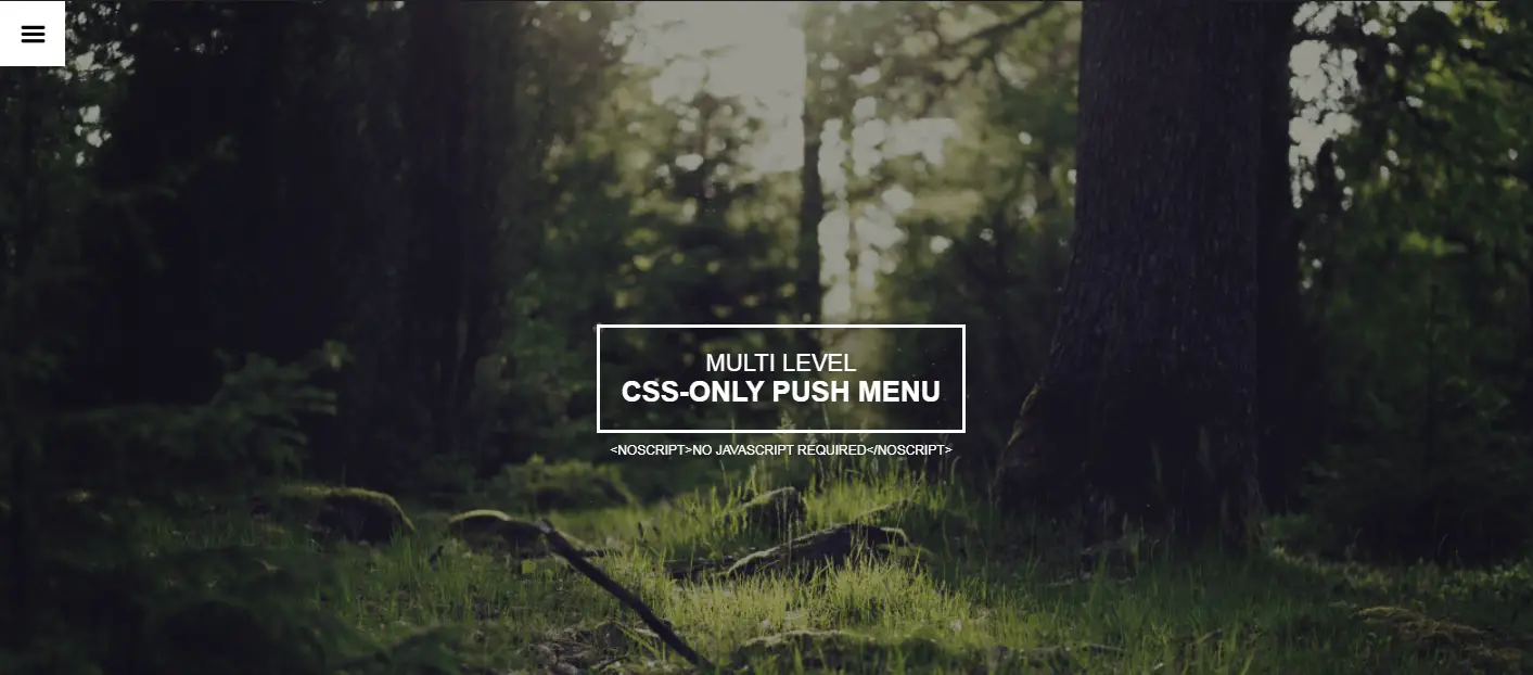 Multi level css only push menu