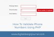 Phone Number Validation in PHP