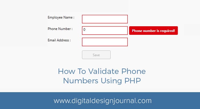 How To Validate Phone Numbers Using PHP - Digital Design ...