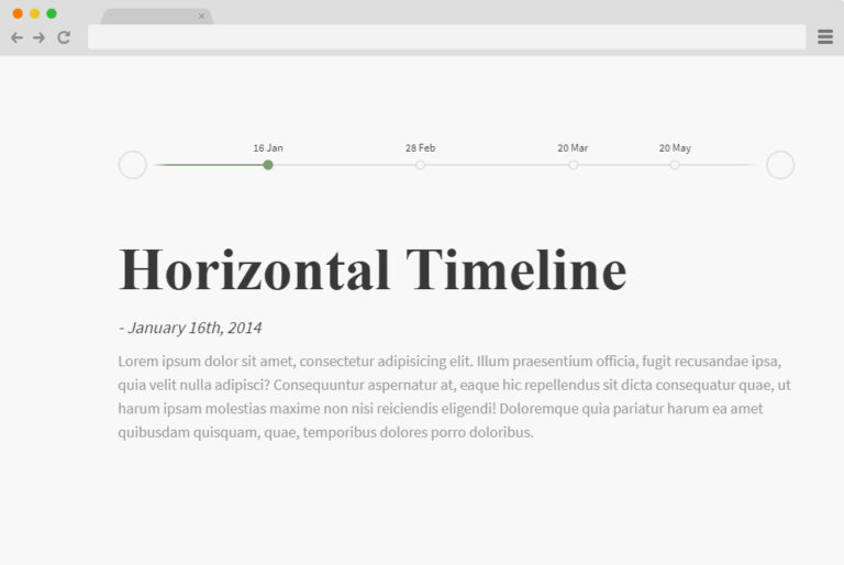 Horizontal Timeline by Ritesh Kumar