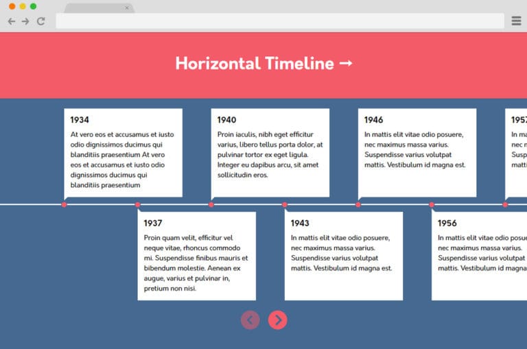 Horizontal Timeline