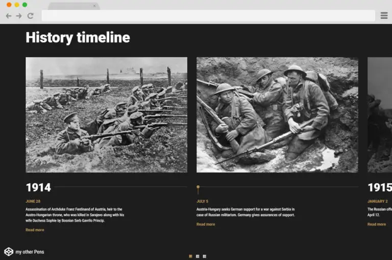 Responsive History Timeline