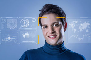 Facial Recognition System concept.