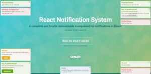 best react notification component