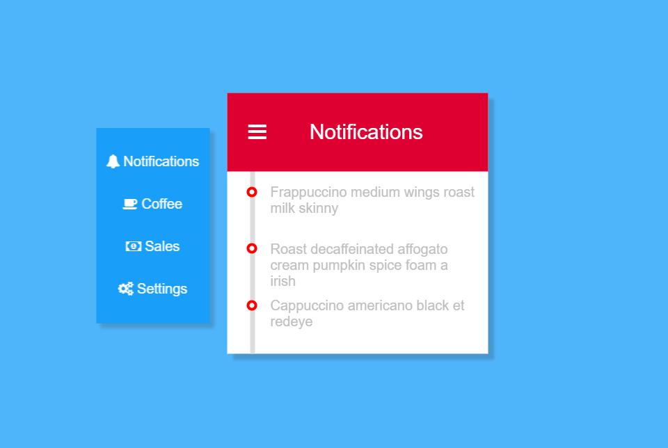 SideBar + Notification (React)