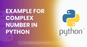 Example for Complex Number in Python