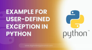 Example for User-defined Exception in Python