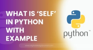 What is Self in Python With Example