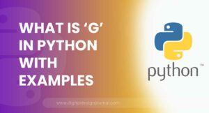 What is g in Python With Examples