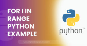 For i in Range Python Example