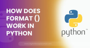 How does format () work in Python
