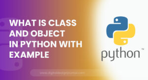 What is class and object in Python with example?