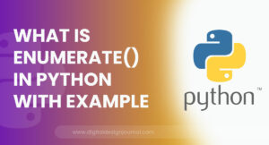What is enumerate in Python with example?