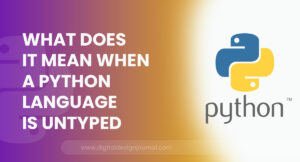 What Does It Mean When A Python Language Is Untyped