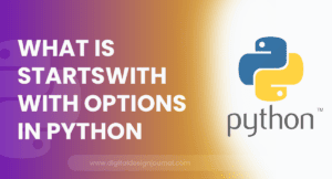 What is Startswith with options in Python