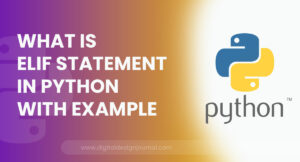 What is elif Statement in Python With Example