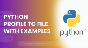 Python Profile to File With Examples