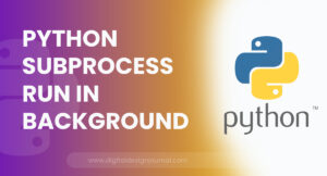 Python Subprocess Run In Background